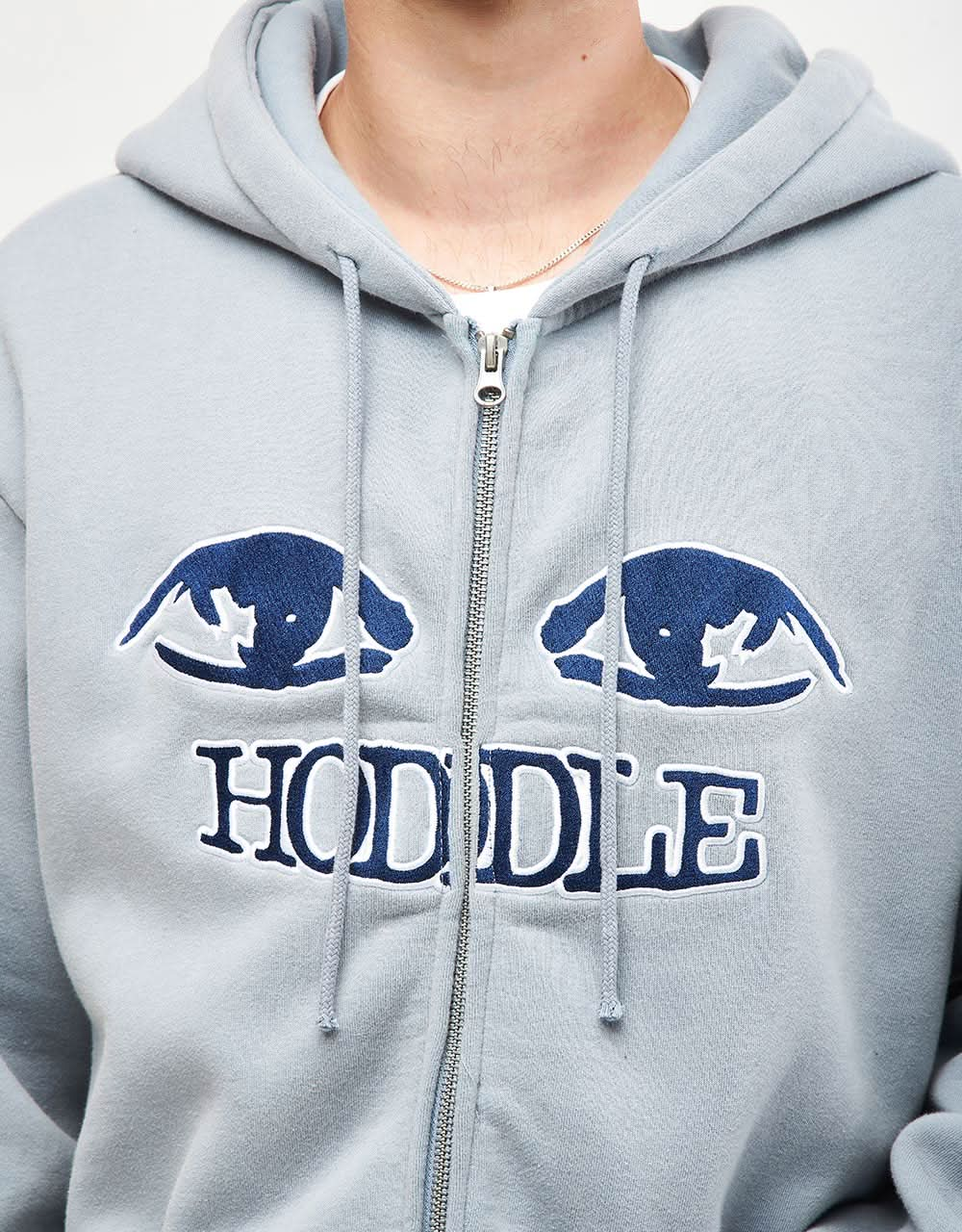 Hoddle Watcher Zip Hoodie - Over Dye/Baby Blue