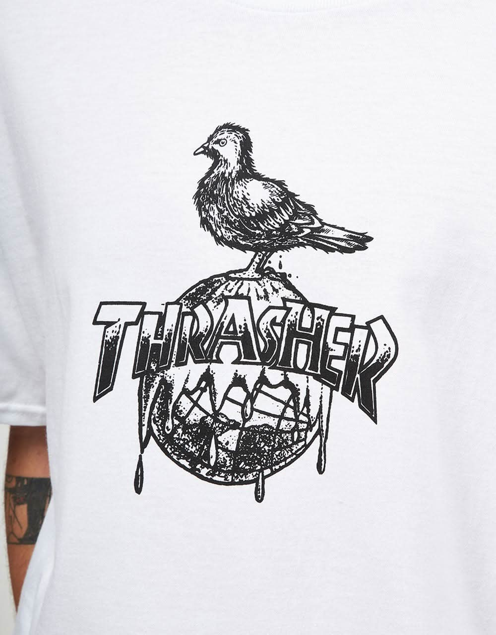 Thrasher x Anti Hero Cover The Earth T-Shirt - White