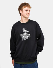 Thrasher x Anti Hero Cover The Earth Crewneck - Black