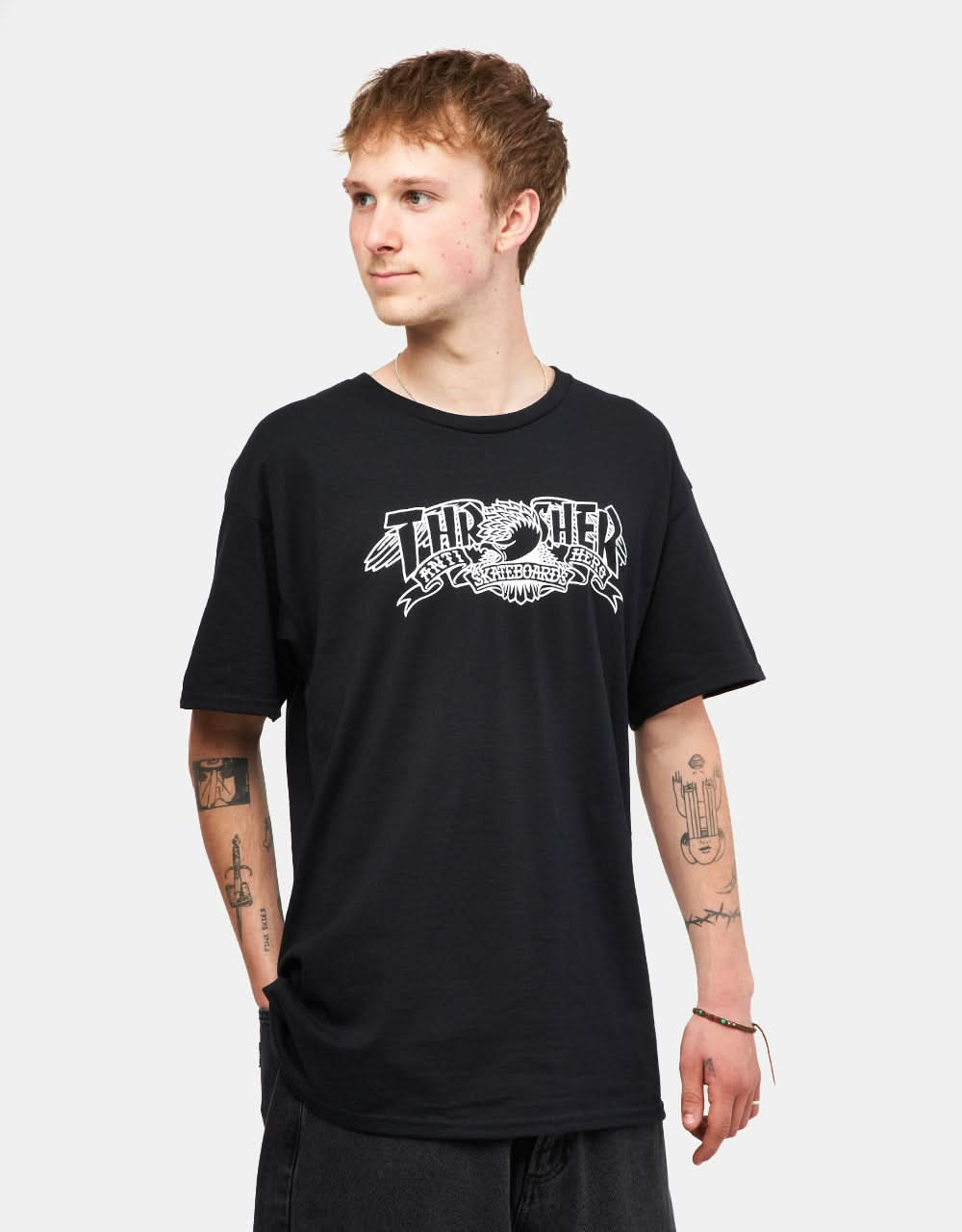 T-Shirt Bannière Thrasher x Anti Hero Mag - Noir