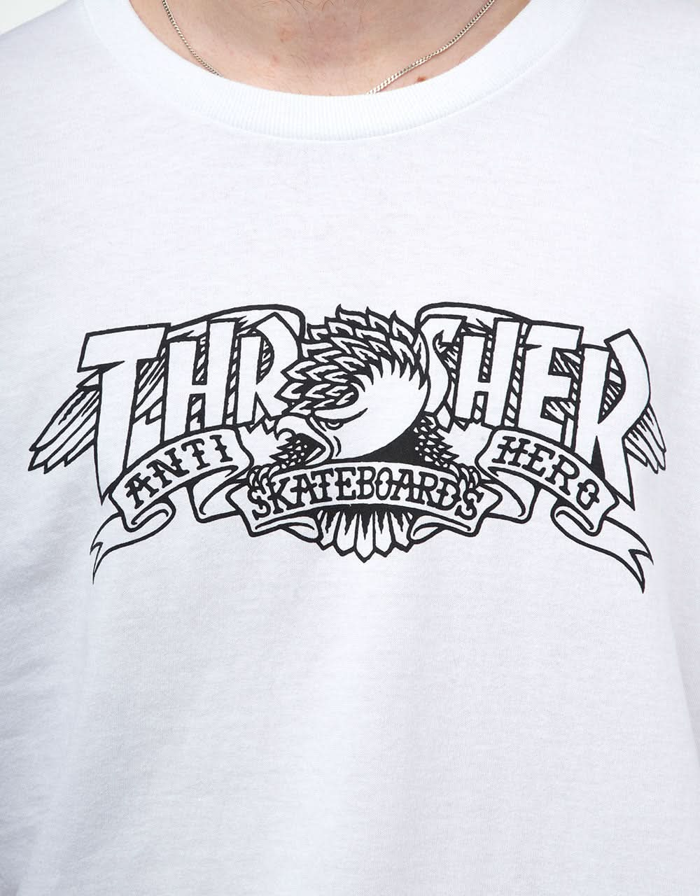 Thrasher x Anti Hero Mag Banner T-Shirt - White