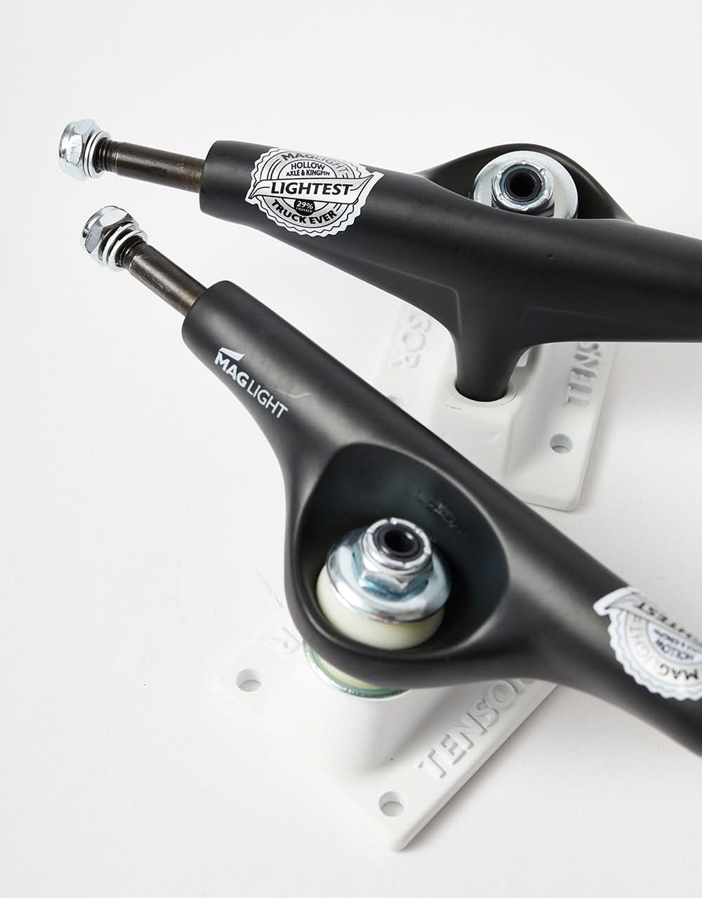 Tensor Mag Light 5.25 Skateboard Trucks - Black/White