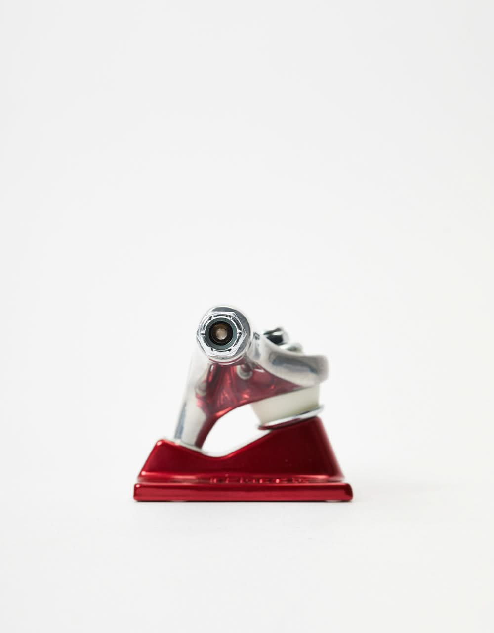 Tensor Mag Light Glossy 5.25 Skateboard Trucks - Silver/Red