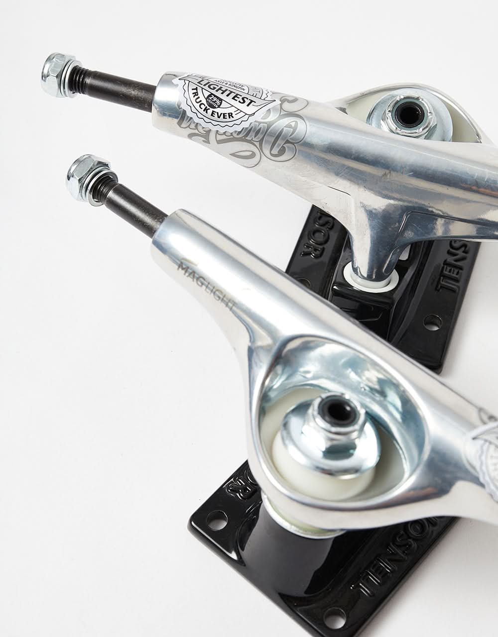 Tensor Mag Light Glossy 5.25 Skateboard Trucks - Silver