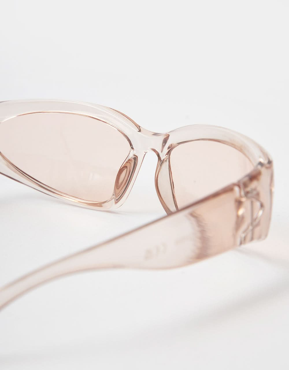 Route One Cell Sunglasses - Clear Pink/Pink Lens