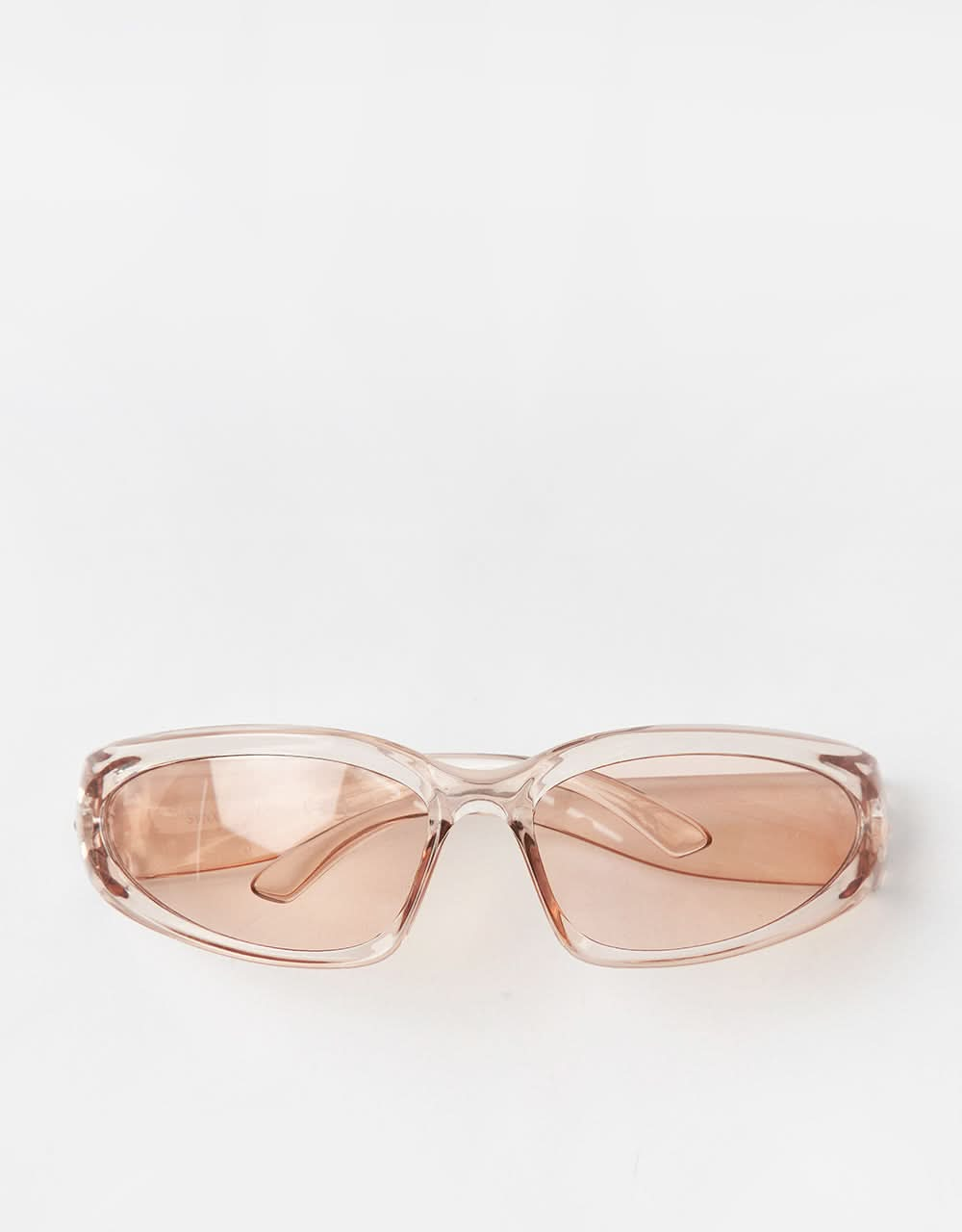 Route One Cell Sunglasses - Clear Pink/Pink Lens