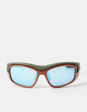 Lunettes de soleil Route One Buggin' - Vert/Marron/Bleu Miroir