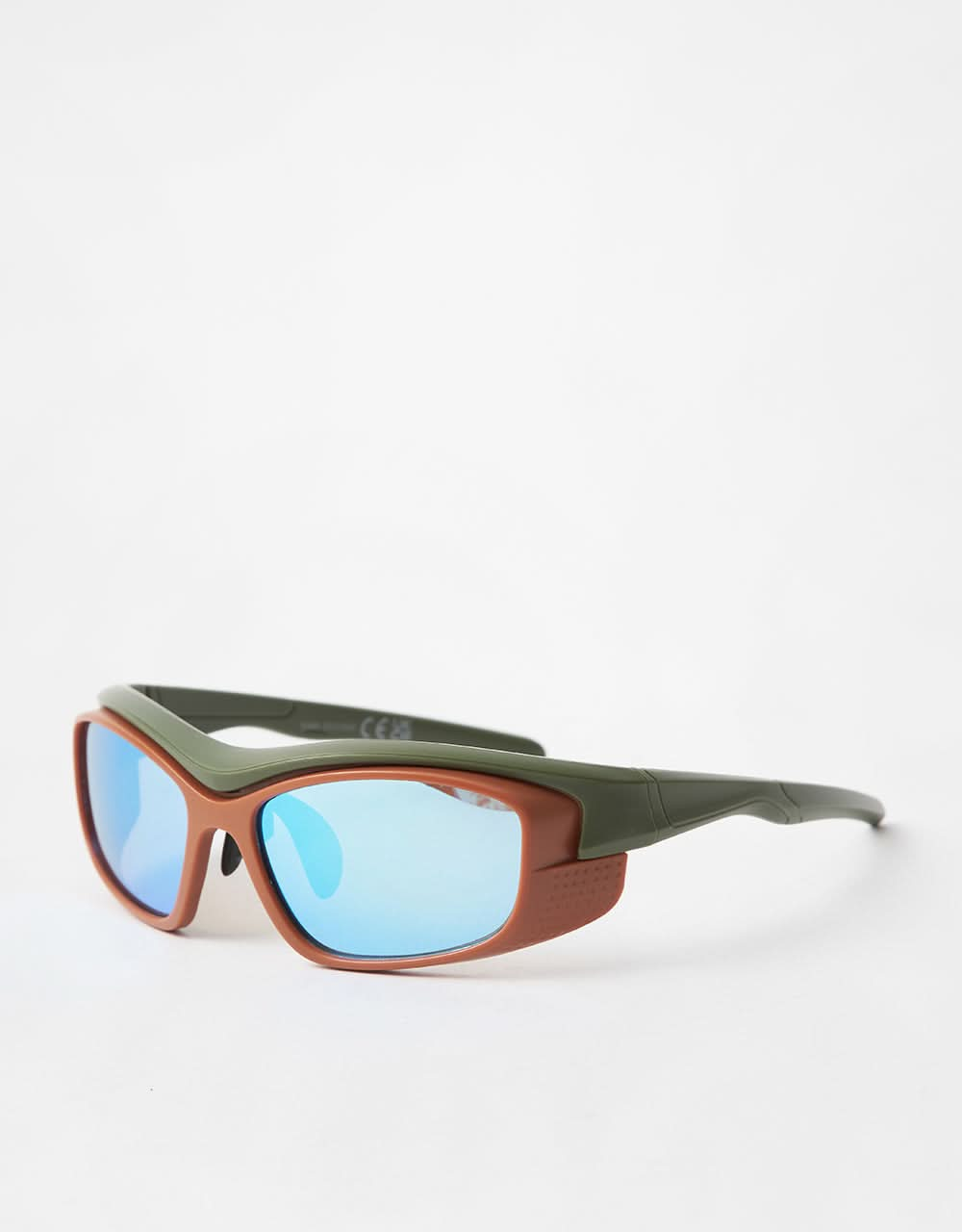 Route One Buggin' Sunglasses - Green/Brown/Blue Mirror