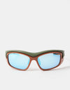 Lunettes de soleil Route One Buggin' - Vert/Marron/Bleu Miroir