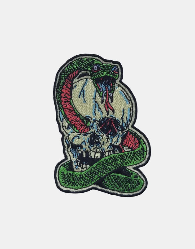 Patch brodé de serpent de crâne de donjon - 4"