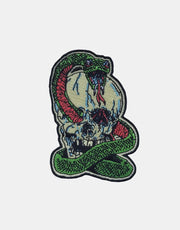 Parche bordado de serpiente de calavera de mazmorra - 4"