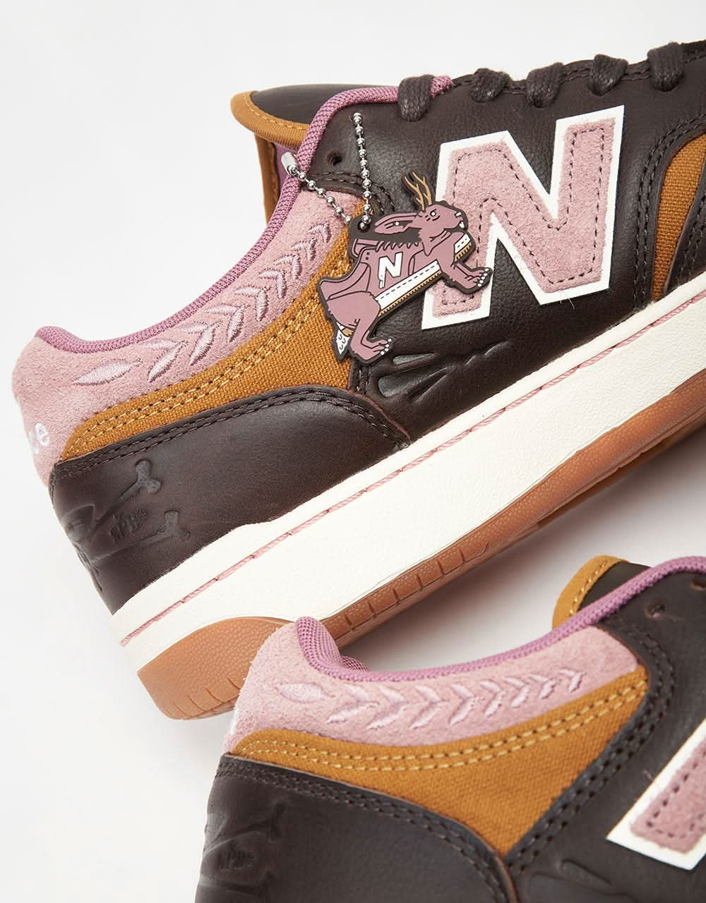 New Balance Numeric x 303 x Jeremy Fish 480 Skate Shoes - Brown/Pink