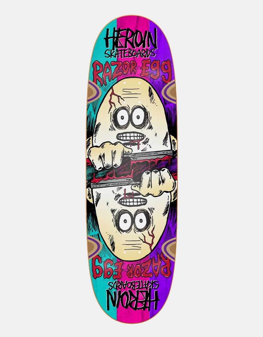 Heroin Razor Egg Symmetrical Spliced Skateboard Deck - 9.5"