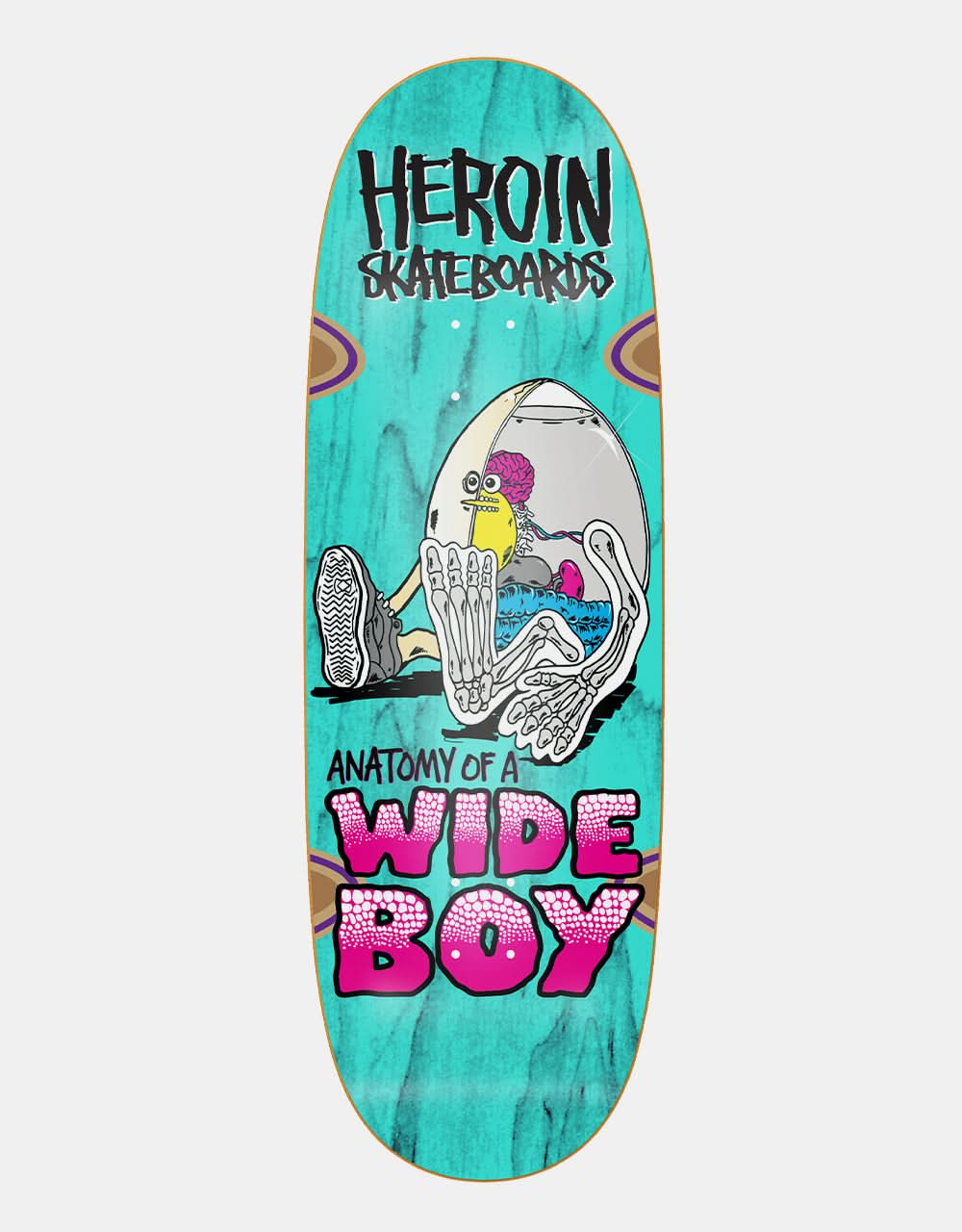 Heroin Anatomy of a Wide Boy Skateboard Deck - 10.4"