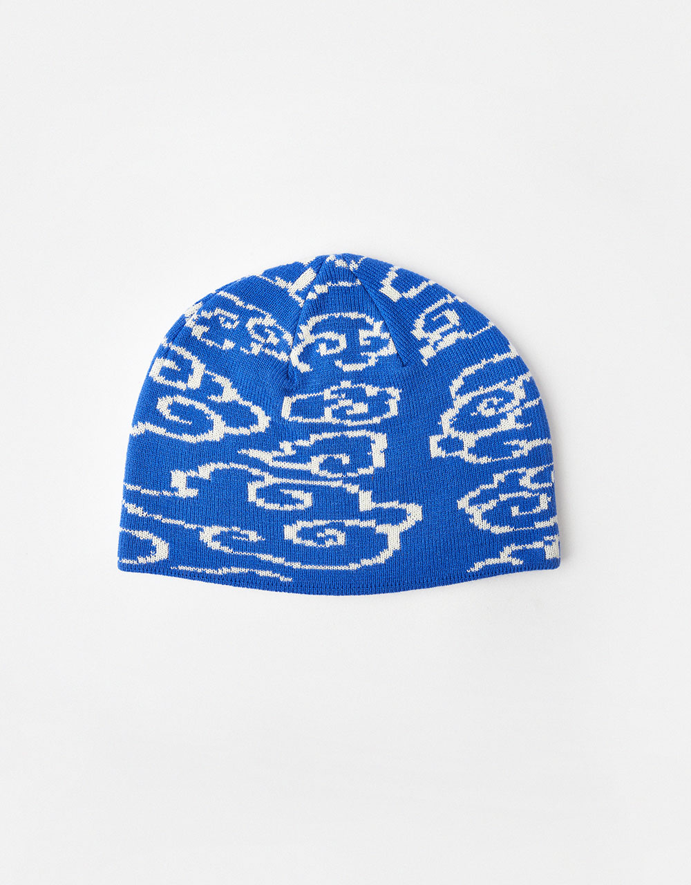 Route One Clouds Cuffless Beanie - Dazzling Blue/Angora