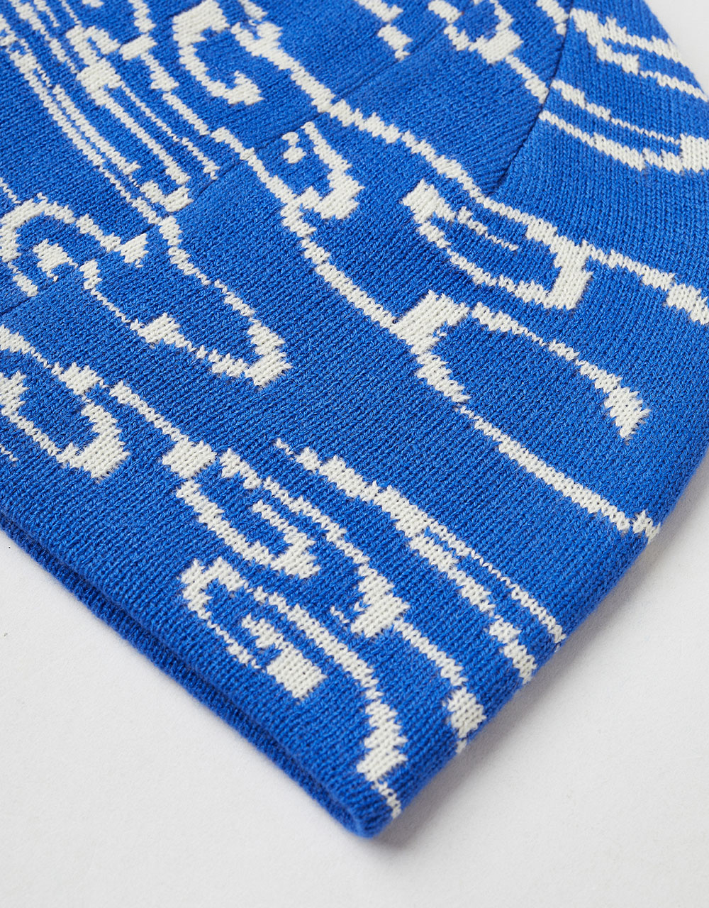 Route One Clouds Cuffless Beanie - Dazzling Blue/Angora