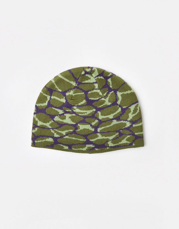 Route One Ripples Cuffless Beanie - Cypress/Plum