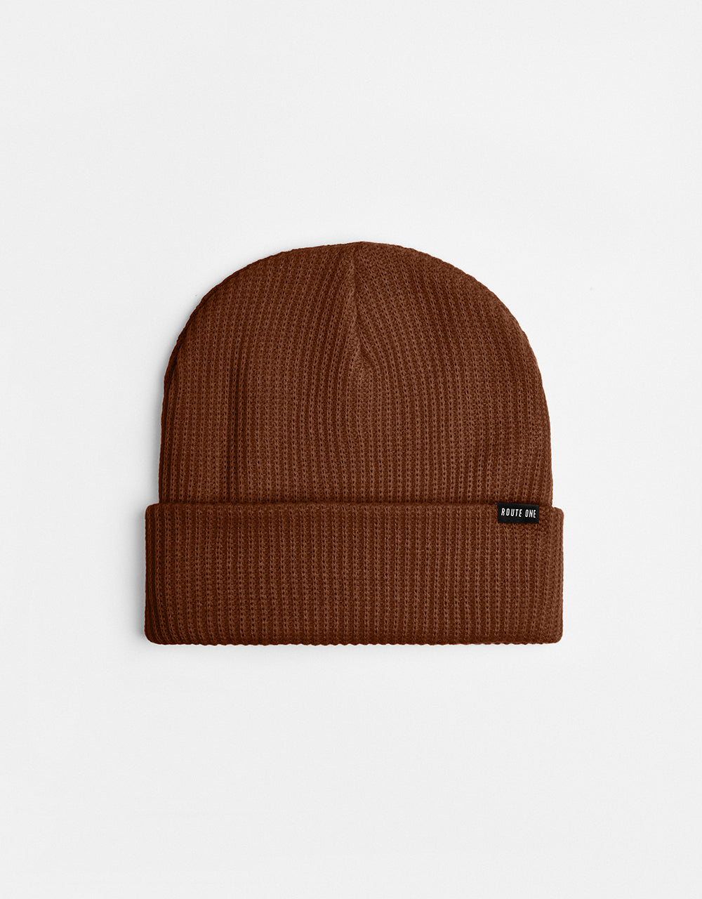 Route One Recycled Fisherman Beanie - Chocolate