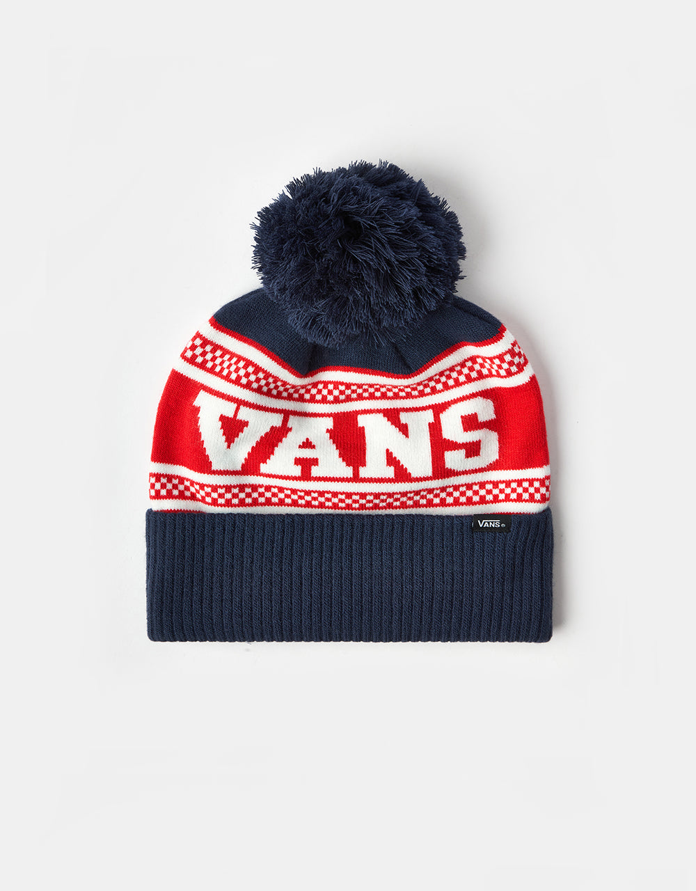 Vans Check Pom Beanie - Dress Blues