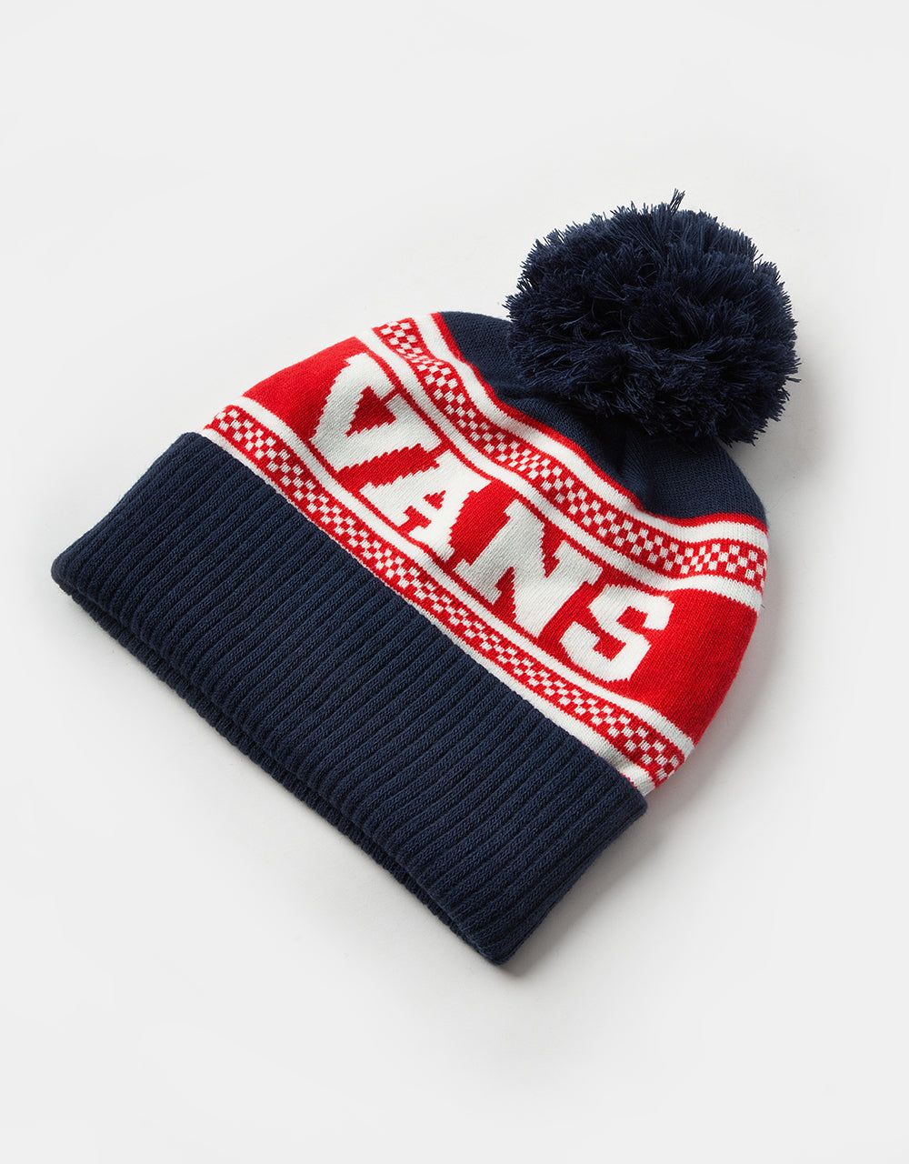 Vans Check Pom Beanie - Dress Blues