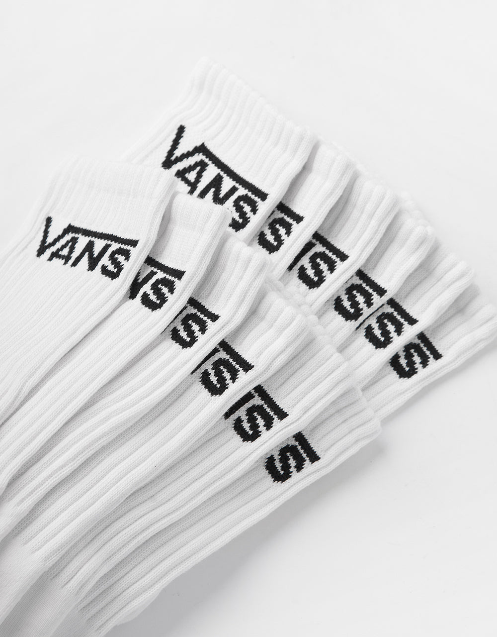 Vans Classic Crew 6 Pack Socks - White