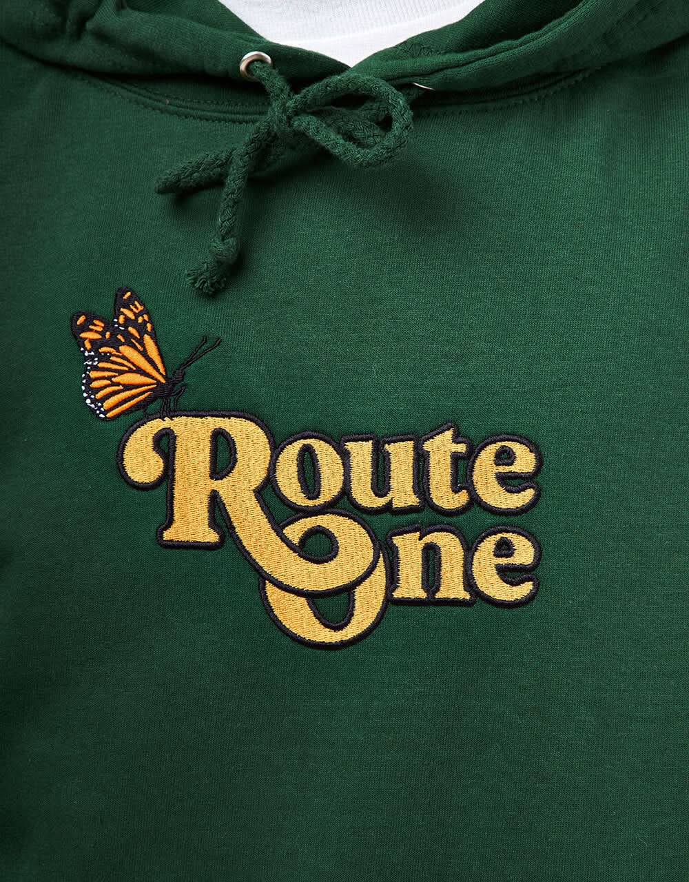 Route One Flutter Pullover Hoodie - Bottle Green