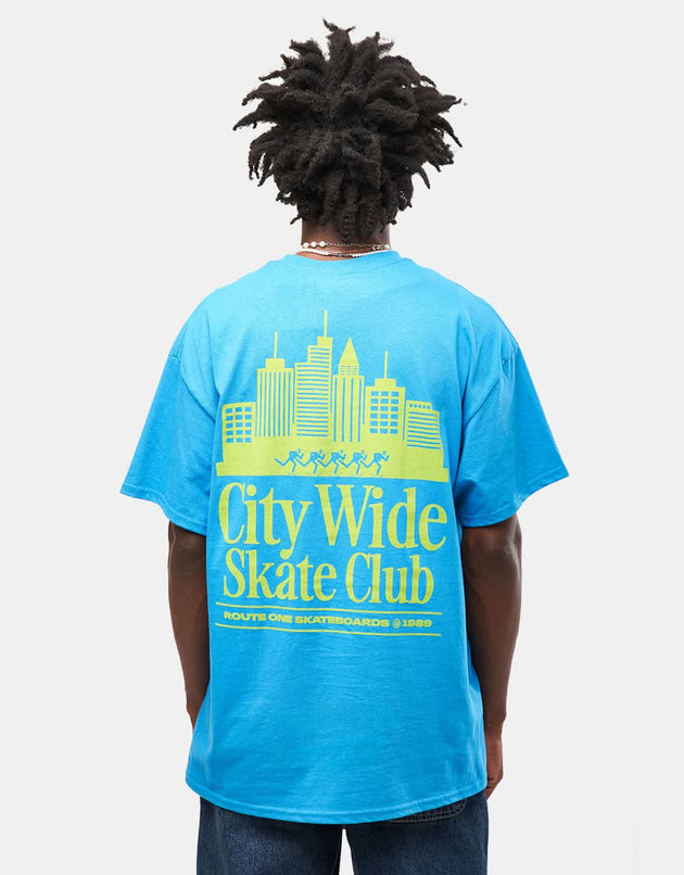 T-shirt Route One City Wide Skate Club - Zaffiro