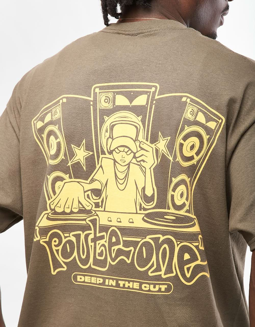 Route One Deep In The Cut T-Shirt - Olive