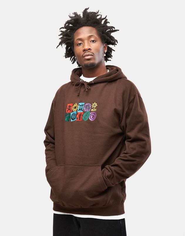 Route One Petroglyphic Pullover Hoodie - Hot Chocolate