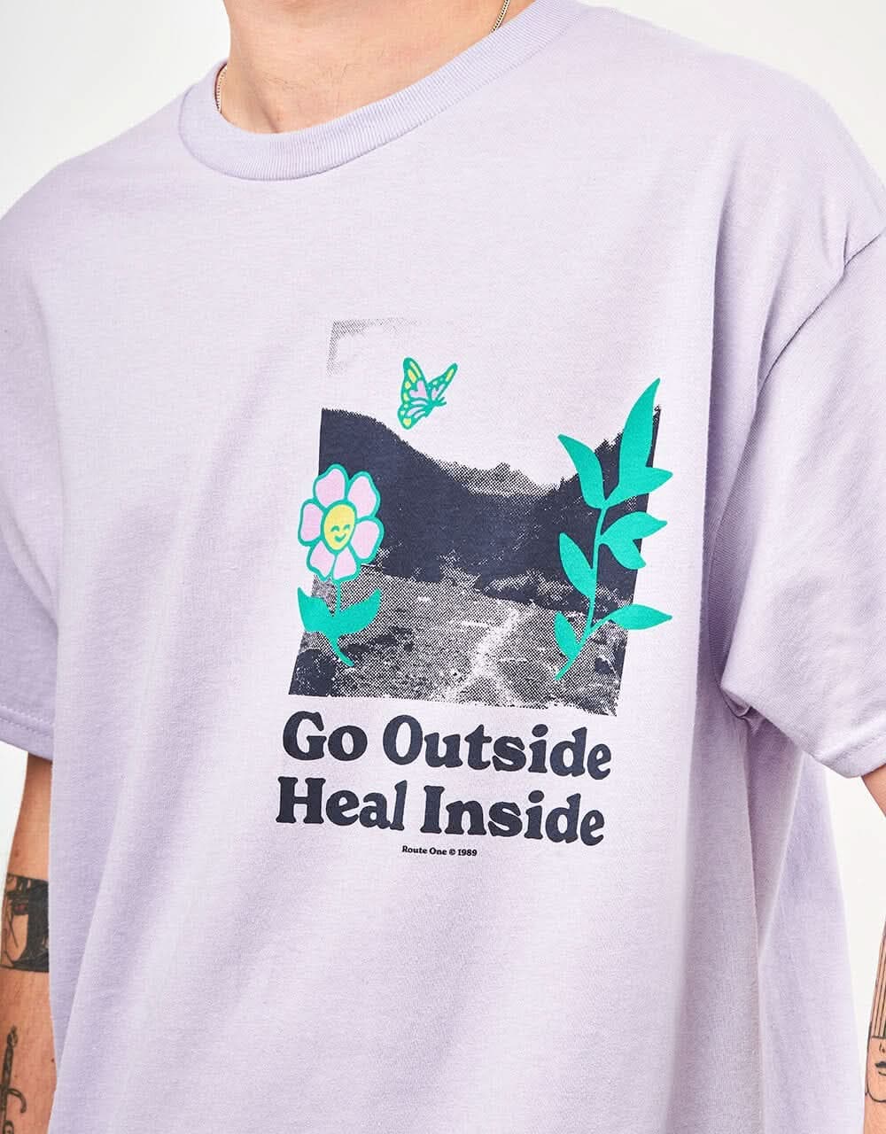 Route One Go Outside T-Shirt - Orchid