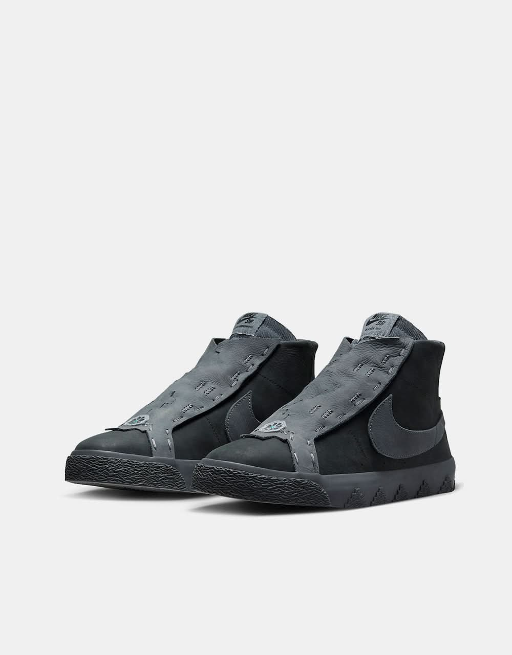 Nike SB x Di'Orr Greenwood Blazer Mid QS Skate Shoes - Anthracite/Dark Smoke Grey