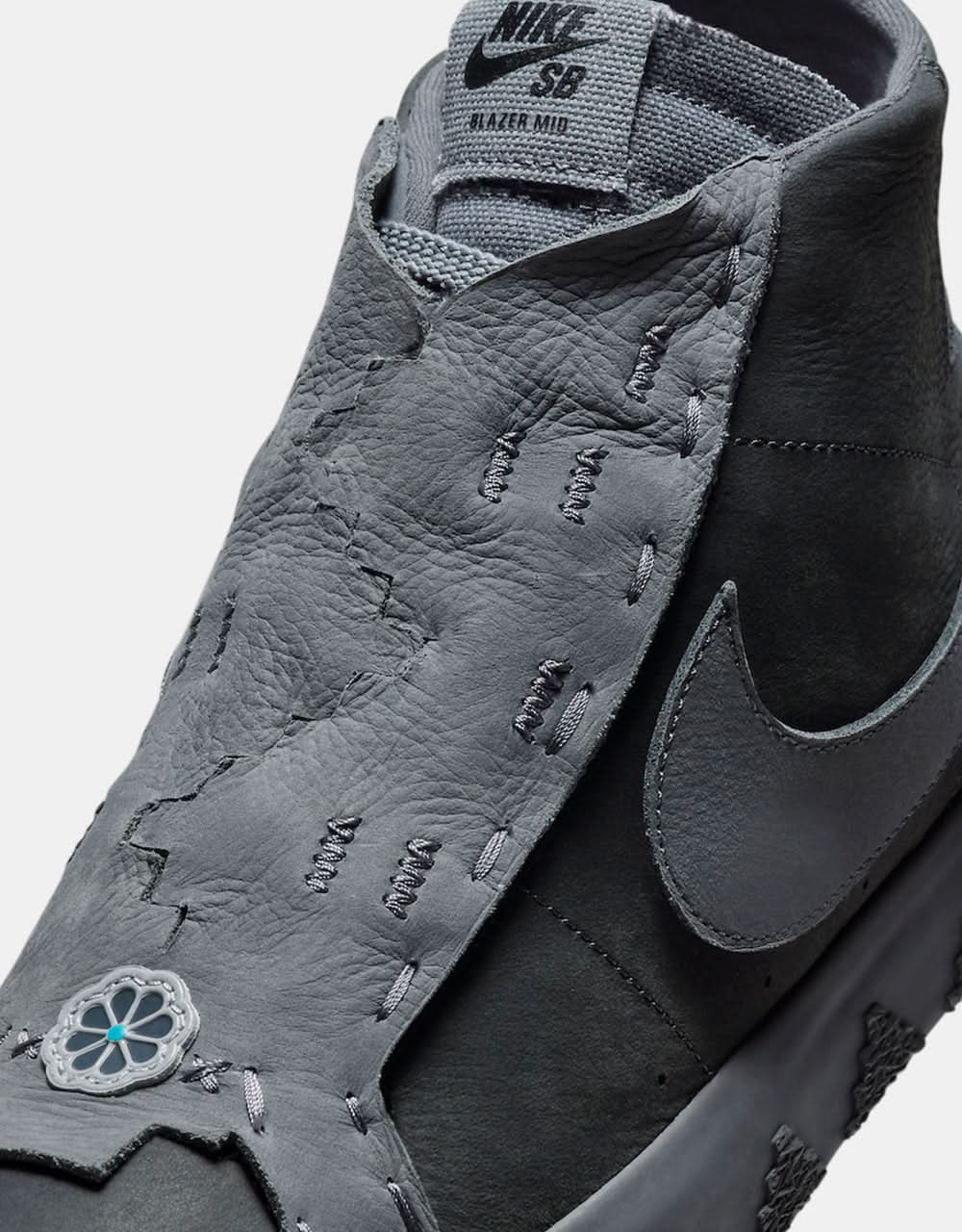 Nike SB x Di'Orr Greenwood Blazer Mid QS Skate Shoes - Anthracite/Dark Smoke Grey