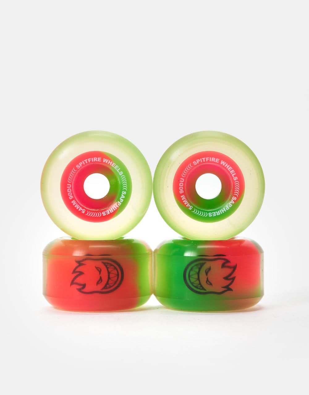 Spitfire Sapphire Radial 90D Skateboard Wheels - Pink/Green