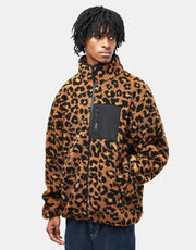 Route One Sharwa Pocket Fleece - Leopard