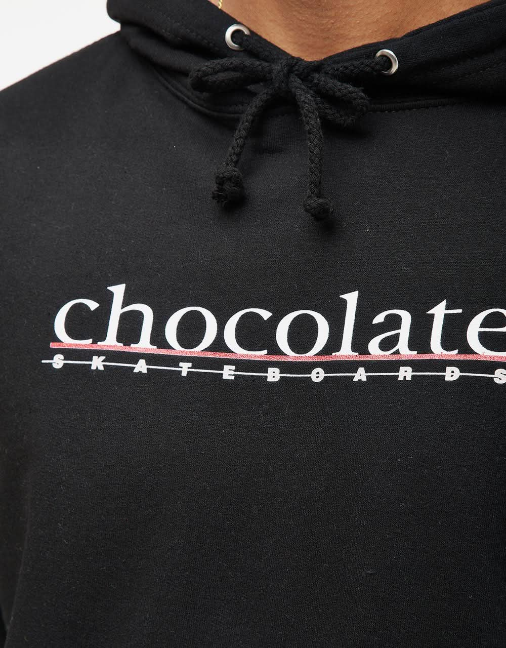 Sudadera con capucha de barra de chocolate pesada - Negro