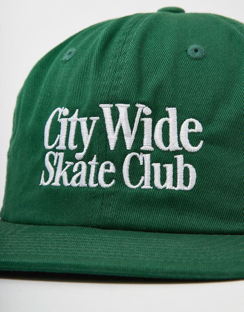 Route One City Wide Skate Club Unstructured 6 Panel Cap - Forest Green