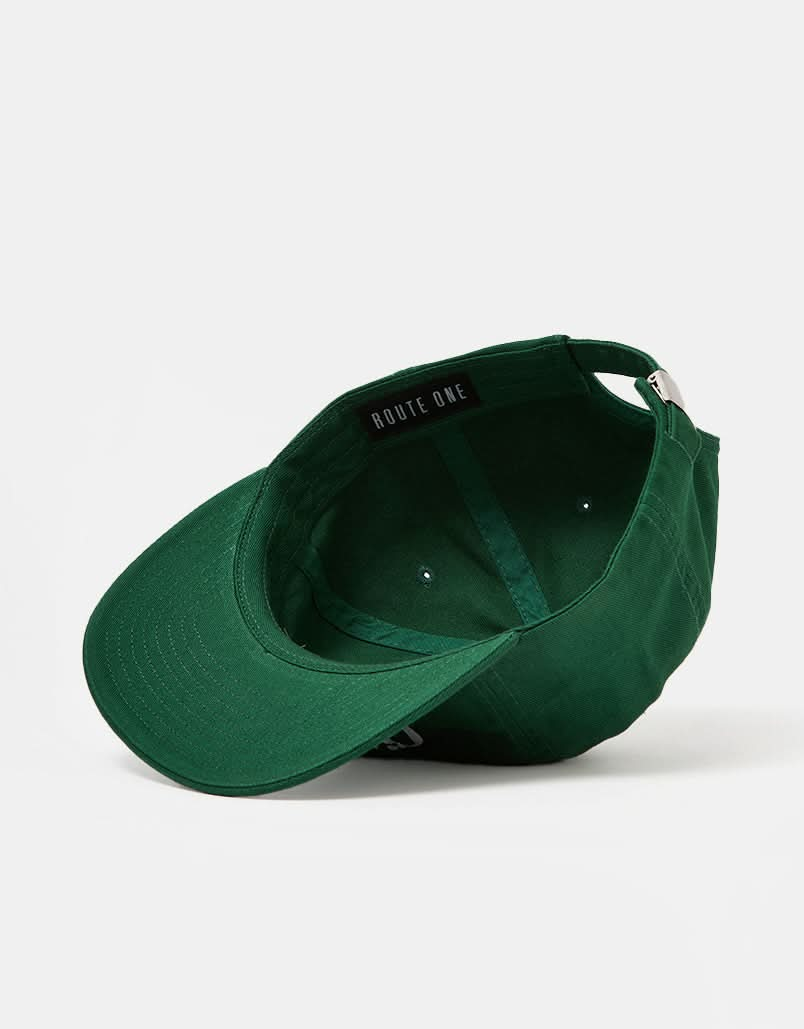 Gorra de 6 paneles sin estructura Route One City Wide Skate Club - Verde bosque