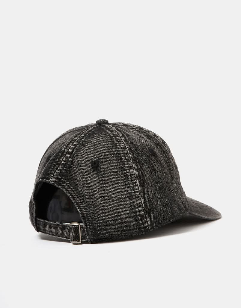 Route One Spiller Dad Cap - Washed Black Denim