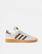 adidas Busenitz Skate Shoes - Crystal White/Shadow Olive/Gum