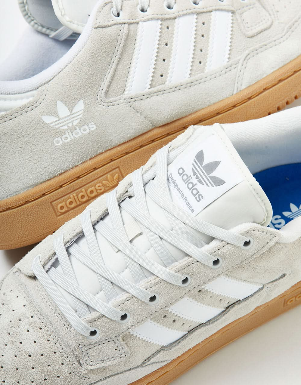 adidas Centennial 85 Low ADV Skate Shoes - Crystal White/White/Gum