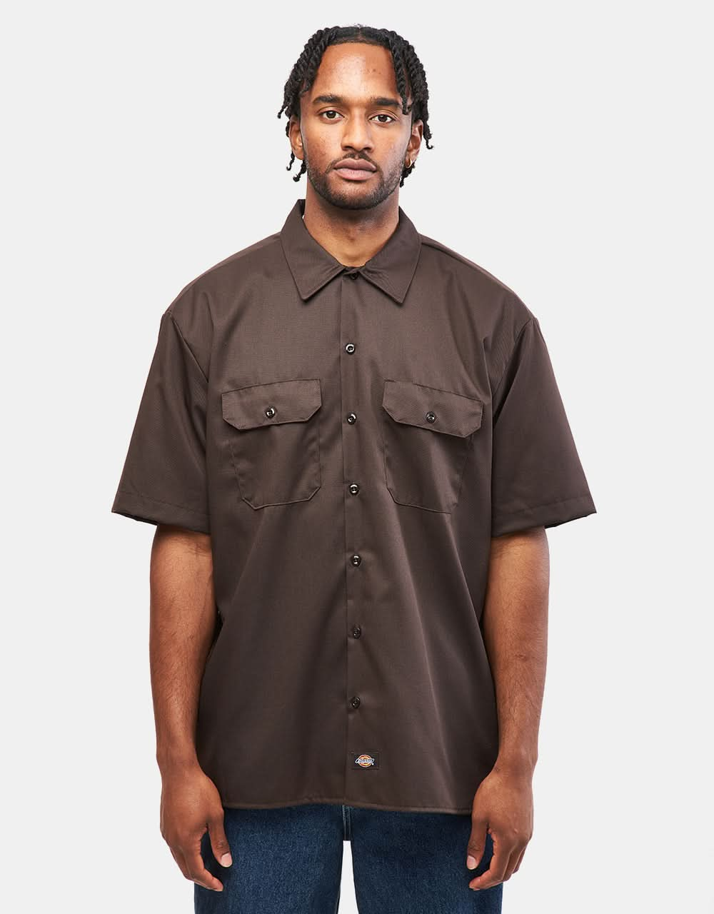 Dickies Recycled S/S Work Shirt - Dark Brown