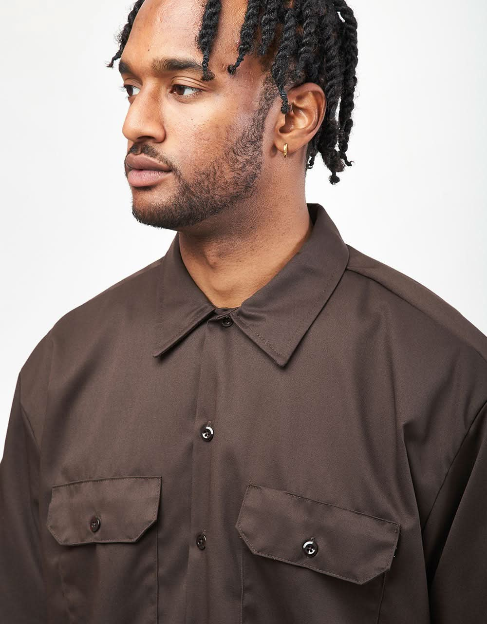 Dickies Recycled S/S Work Shirt - Dark Brown