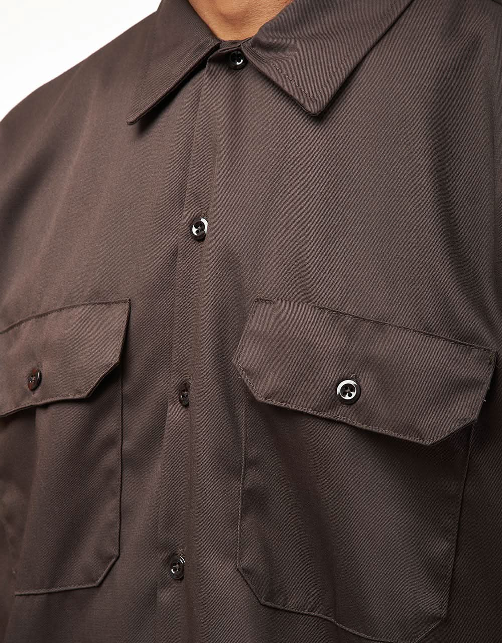 Dickies Recycled S/S Work Shirt - Dark Brown