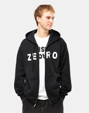 Sudadera con capucha y cremallera Zero Army - Negro/Blanco