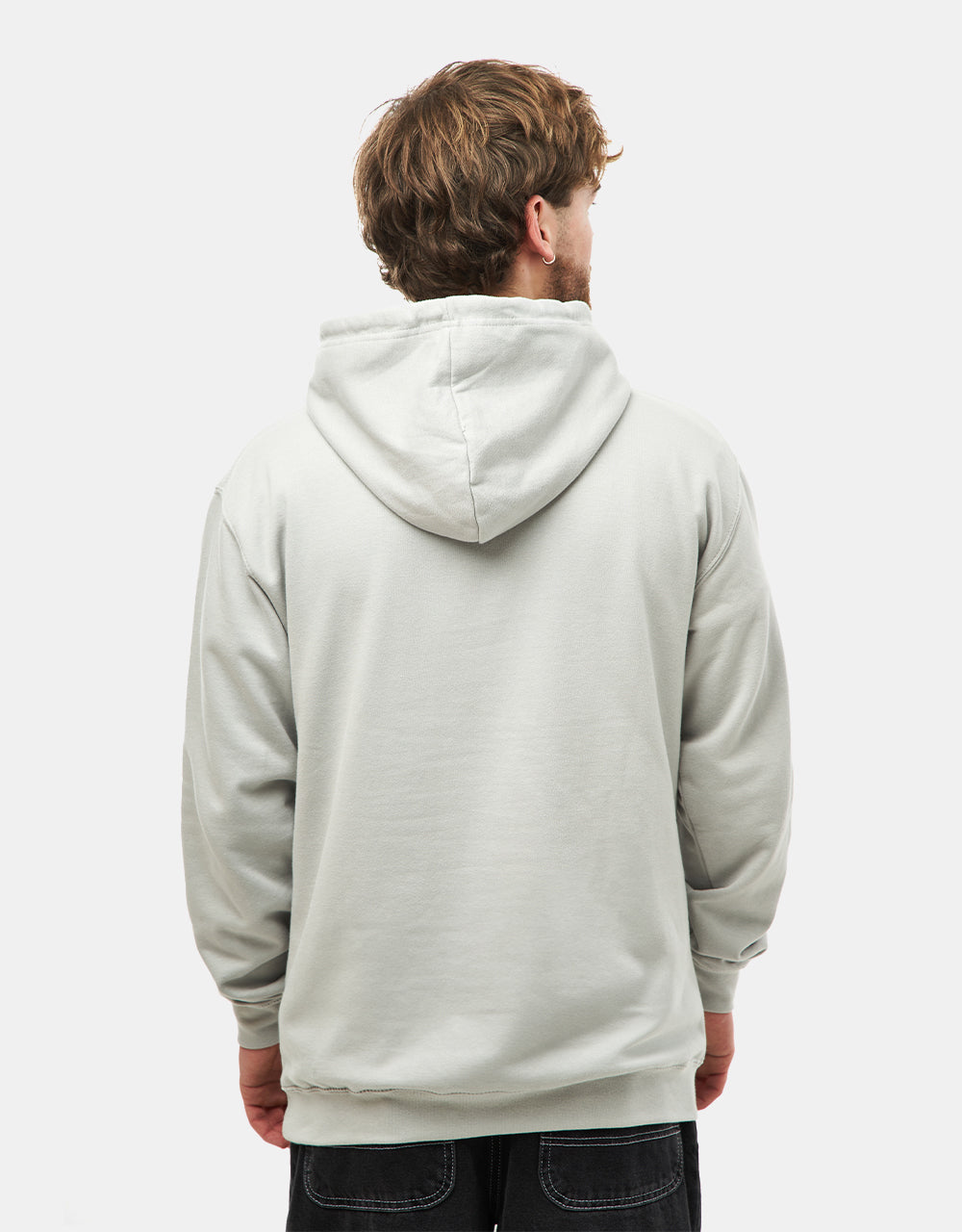 Zero Single Skull Pullover Hoodie - Heather Grey/White