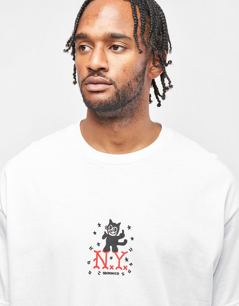 5boro NYC NY Cat T-Shirt - White/Red