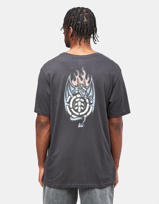 T-Shirt Element Dragon - Noir Cassé