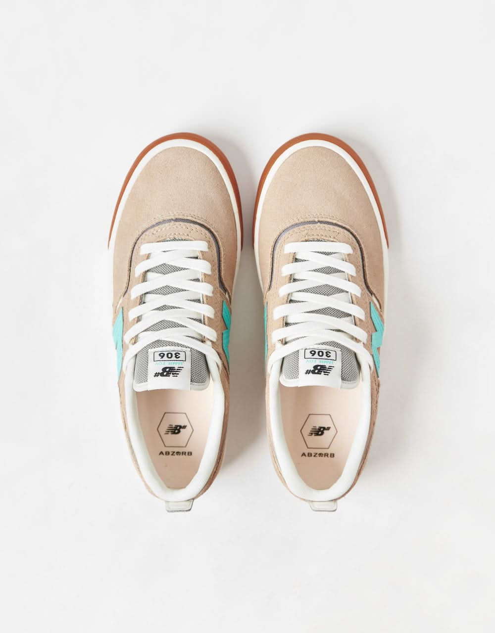 New Balance Numeric Jamie Foy 306 Skate Shoes - Tan/Turquoise