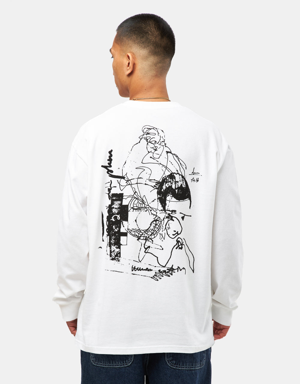 Last Resort AB FIG 16 L/S T-ShirtWhite/Black