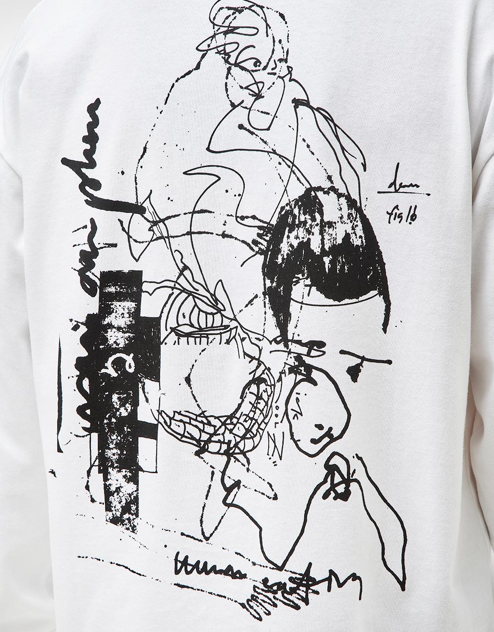 Last Resort AB FIG 16 L/S T-ShirtWhite/Black